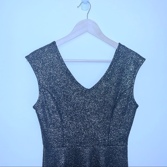 One ❤️ Clothing Gold Foil Skater Style Dress - Picture 2 of 7